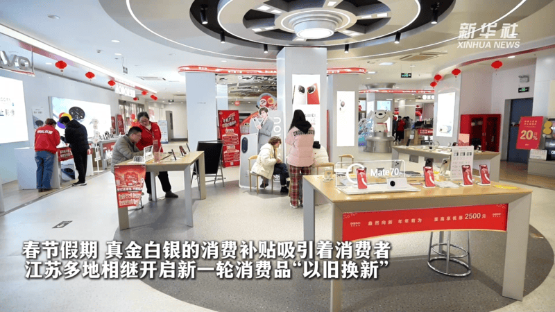 江苏：“以旧换新”遇上春节假期 补贴优惠激发“年货”新活力